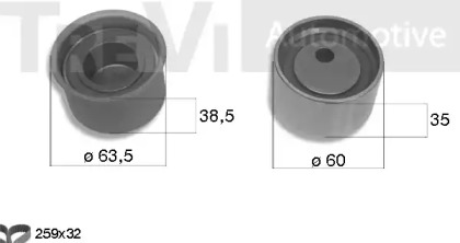 Комплект ремня ГРМ TREVI AUTOMOTIVE KD1376