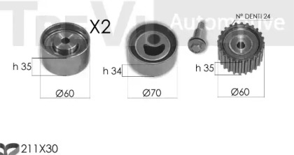 Комплект ремня ГРМ TREVI AUTOMOTIVE KD1398