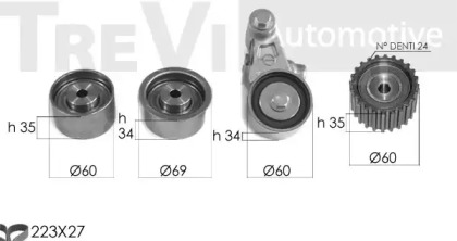 Комплект ремня ГРМ TREVI AUTOMOTIVE KD1399