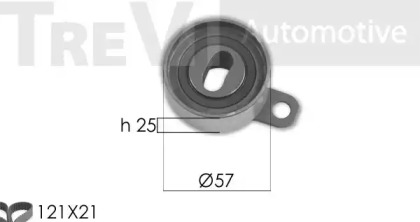 Комплект ремня ГРМ TREVI AUTOMOTIVE KD1404