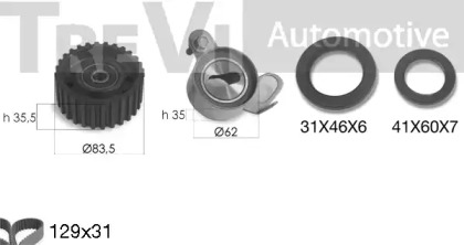 Комплект ремня ГРМ TREVI AUTOMOTIVE KD1409S