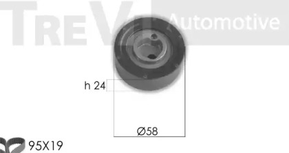 Комплект ремня ГРМ TREVI AUTOMOTIVE KD1440