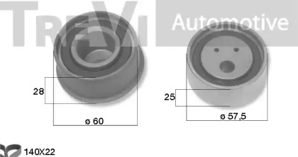 Комплект ремня ГРМ TREVI AUTOMOTIVE KD1472