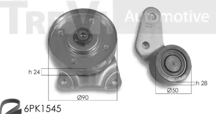 Поликлиновой ременный комплект TREVI AUTOMOTIVE KA1001