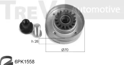 Поликлиновой ременный комплект TREVI AUTOMOTIVE KA1009