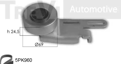 Поликлиновой ременный комплект TREVI AUTOMOTIVE KA1025