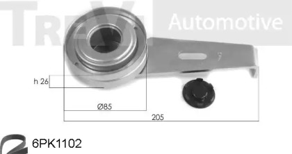 Поликлиновой ременный комплект TREVI AUTOMOTIVE KA1027