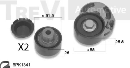 Поликлиновой ременный комплект TREVI AUTOMOTIVE KA1038