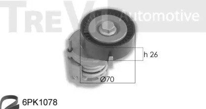 Поликлиновой ременный комплект TREVI AUTOMOTIVE KA1082