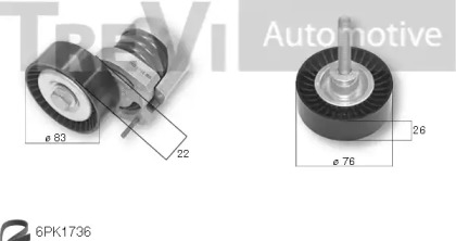 Поликлиновой ременный комплект TREVI AUTOMOTIVE KA1091