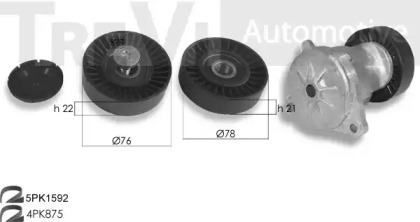 Поликлиновой ременный комплект TREVI AUTOMOTIVE KA1110