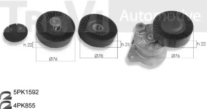 Поликлиновой ременный комплект TREVI AUTOMOTIVE KA1111