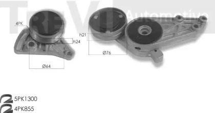 Поликлиновой ременный комплект TREVI AUTOMOTIVE KA1114