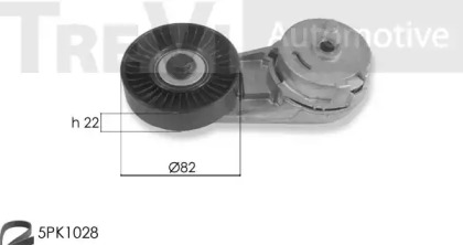 Поликлиновой ременный комплект TREVI AUTOMOTIVE KA1126