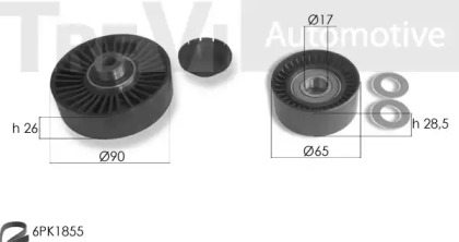 Комплект роликов, поликлиновой ремень TREVI AUTOMOTIVE KA1128F