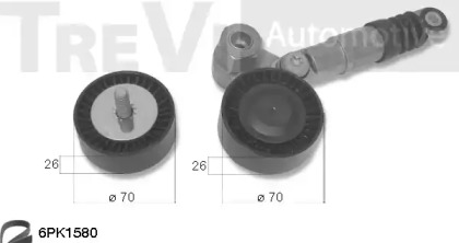 Поликлиновой ременный комплект TREVI AUTOMOTIVE KA1141