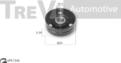 Комплект роликов, поликлиновой ремень TREVI AUTOMOTIVE KA1151F