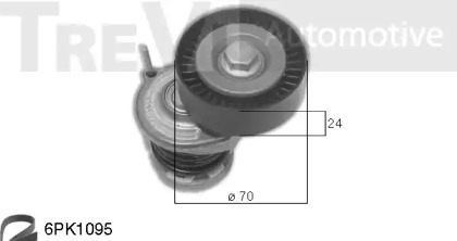 Поликлиновой ременный комплект TREVI AUTOMOTIVE KA1155