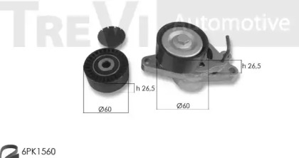 Поликлиновой ременный комплект TREVI AUTOMOTIVE KA1156