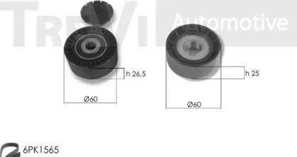 Комплект роликов, поликлиновой ремень TREVI AUTOMOTIVE KA1156F