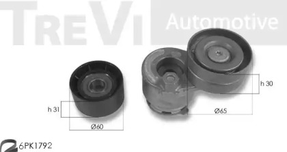 Поликлиновой ременный комплект TREVI AUTOMOTIVE KA1161