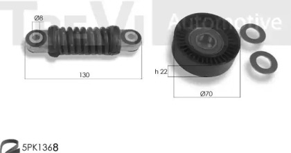 Комплект роликов, поликлиновой ремень TREVI AUTOMOTIVE KA1180F