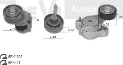 Поликлиновой ременный комплект TREVI AUTOMOTIVE KA1218