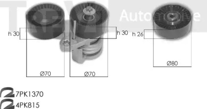 Поликлиновой ременный комплект TREVI AUTOMOTIVE KA1232