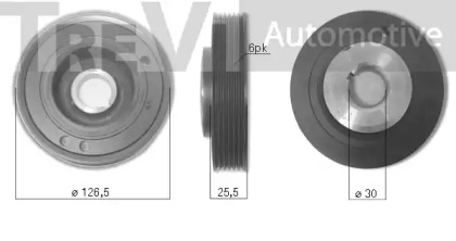 Ременный шкив TREVI AUTOMOTIVE PC1080