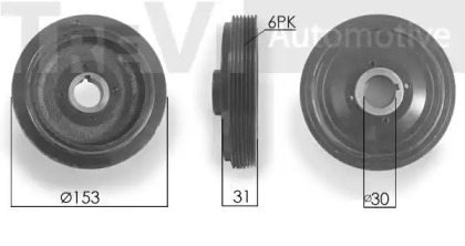 Ременный шкив TREVI AUTOMOTIVE PC1059