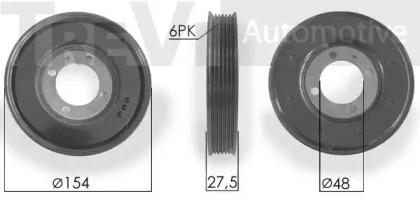 Ременный шкив TREVI AUTOMOTIVE PC1067