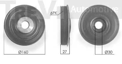 Ременный шкив TREVI AUTOMOTIVE PC1156