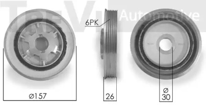 Ременный шкив TREVI AUTOMOTIVE PC1124