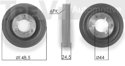 Ременный шкив TREVI AUTOMOTIVE PC1092