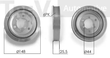 Ременный шкив TREVI AUTOMOTIVE PC1093