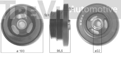 Ременный шкив TREVI AUTOMOTIVE PC1165