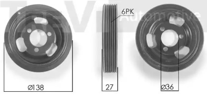 Ременный шкив TREVI AUTOMOTIVE PC1192