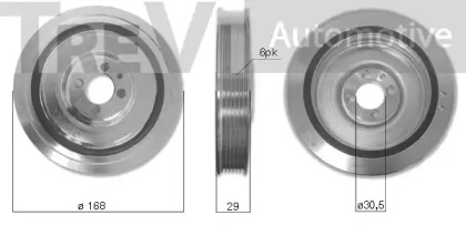 Ременный шкив TREVI AUTOMOTIVE PC1121