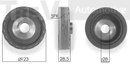 Ременный шкив TREVI AUTOMOTIVE PC1216