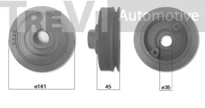 Ременный шкив TREVI AUTOMOTIVE PC1125