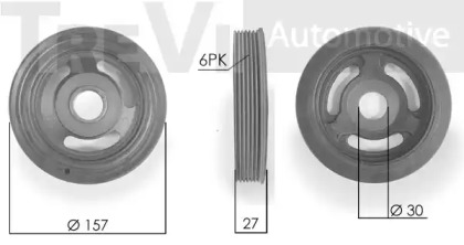 Ременный шкив TREVI AUTOMOTIVE PC1117