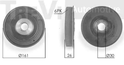 Ременный шкив TREVI AUTOMOTIVE PC1017