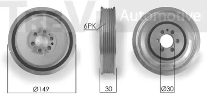 Ременный шкив TREVI AUTOMOTIVE PC1139