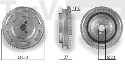 Ременный шкив TREVI AUTOMOTIVE PC1143