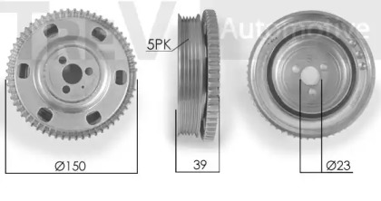 Ременный шкив TREVI AUTOMOTIVE PC1155