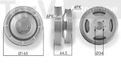 Ременный шкив TREVI AUTOMOTIVE PC1040