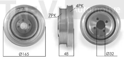 Ременный шкив TREVI AUTOMOTIVE PC1042