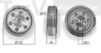 Ременный шкив TREVI AUTOMOTIVE PC1043