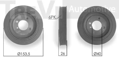 Ременный шкив TREVI AUTOMOTIVE PC1033