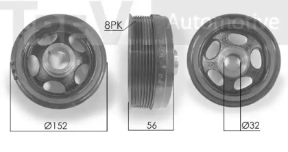 Ременный шкив, коленчатый вал TREVI AUTOMOTIVE PC1114